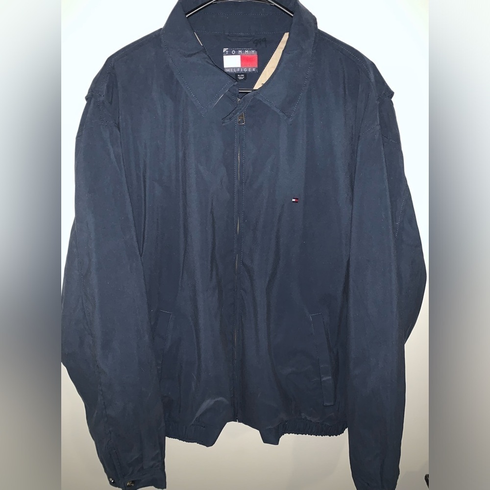 Tommy Hilfiger vintage navy blue zip up jacket new like men’s xl
